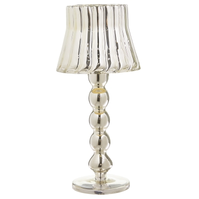 Portavotiva Vidrio Plateado 2x5"