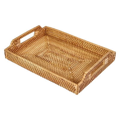Bandeja para Servir con Asa Ratán 9x13"