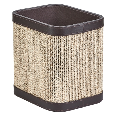 Basurero Louise Crema y Marrón 10x10"