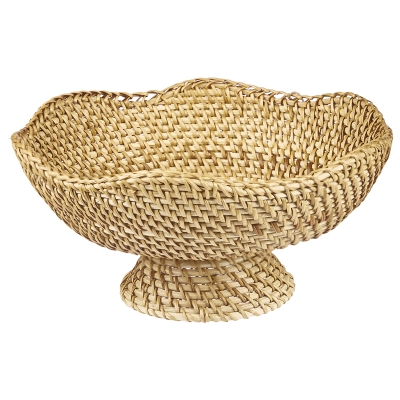 Frutero con Base Ratán Natural 12x6"