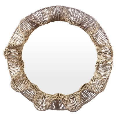 Espejo Ondas Jute 22"