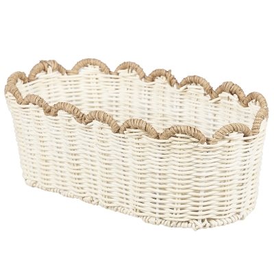 Bandeja Wave Yute Ratan Natural 11x10x4"