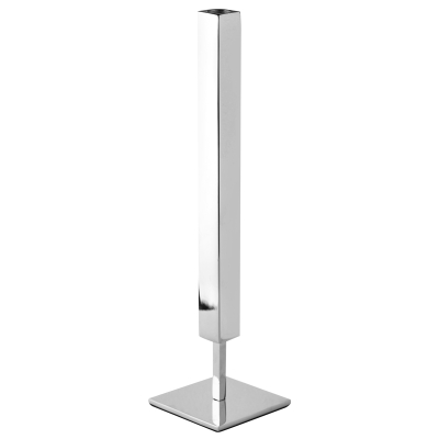 Portavela Aluminio Acero Plateado Mediano 3x14"