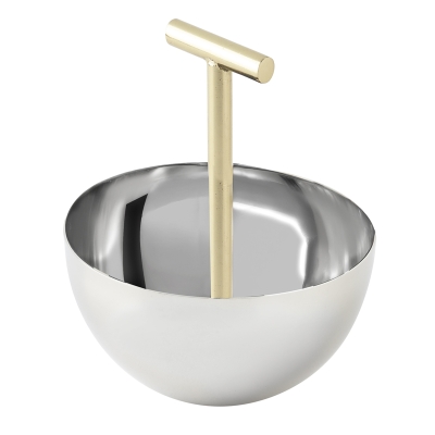 Portabocado Aluminio Acero Plateado Dorado 5x5"