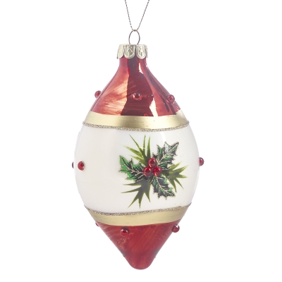 Bola Hoja Gota Blanca y Roja 3 Pulgadas