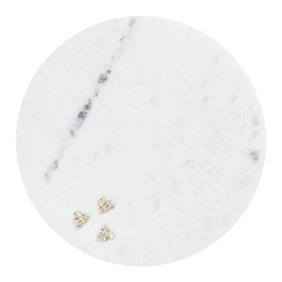 Tabla Queso Mármol Rectangular Rojo Blanco 10"