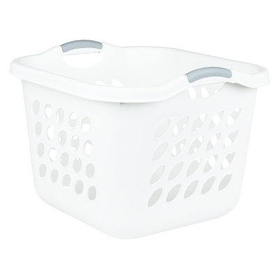 Canasta de Ropa Plástico Blanco 18x27x15"