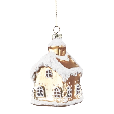 Casa Vidrio Cristal Blanco  3.5x2x2 Pulgadas