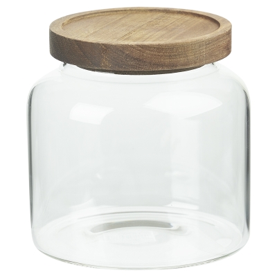 Reposteros Vidrio con Tapa Madera 1.2L