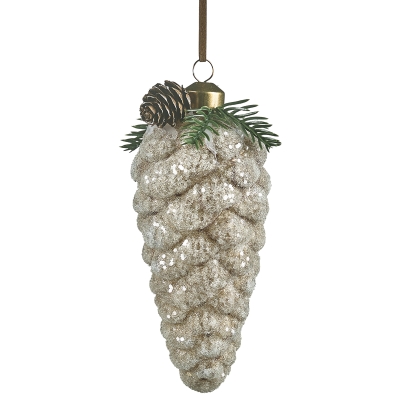 Colgante Piña Plateada 4.7x2 Pulgadas