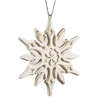 Colgante Copo Nieve Punto Cruz 5x4 Pulgadas