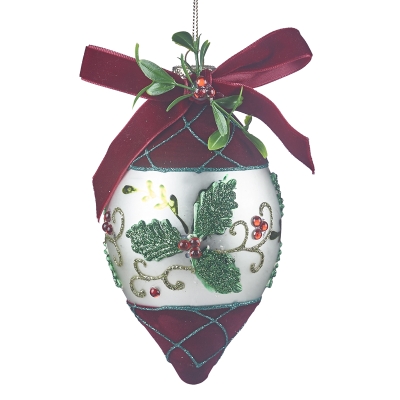 Bola Terciopelo Hoja Ovalada 5x3 Pulgadas