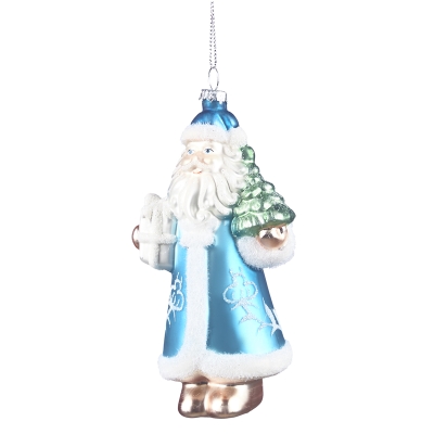 Colgante Santa Árbol Azul Blanco 5x3x2 Pulgadas