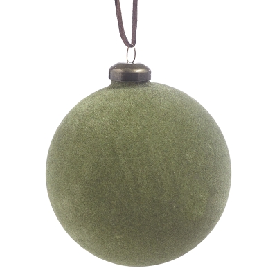Bola Terciopelo Verde Claro 4 Pulgadas