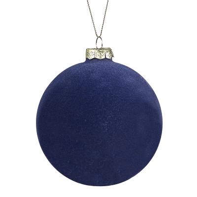Bola Terciopelo Azul 4 Pulgadas