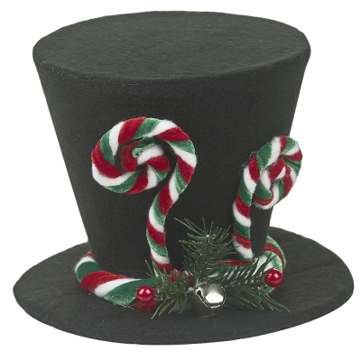 Sombrero con Cascabel Negro 7x7x6 Pulgadas