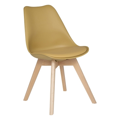 Silla Madera Baya Marrón y Natural 19x21x32 Pulgadas