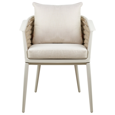 Silla de Exterior Yconia Aluminio Natural 29 x 22 Pulgadas