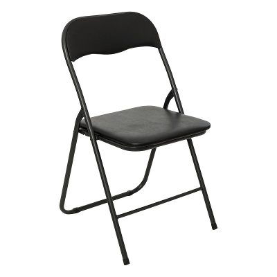 Silla Plegable Metal Negro 17x17x31 Pulgadas