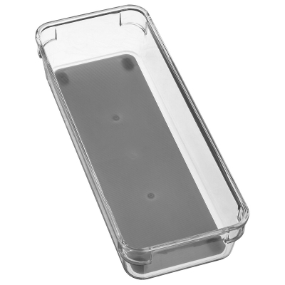 Bandeja Organizadora Gris Transparente 9 x 4 x 2 Pulgadas