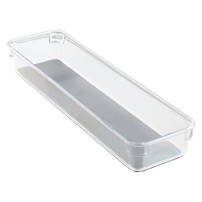 Bandeja Organizadora Gris Transparente 13 x 4 x 2 Pulgadas