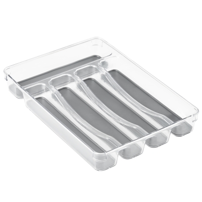Organizador de Cubiertos Gris Transparente