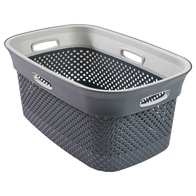 Canasto de Lavandería Negro 45 L
