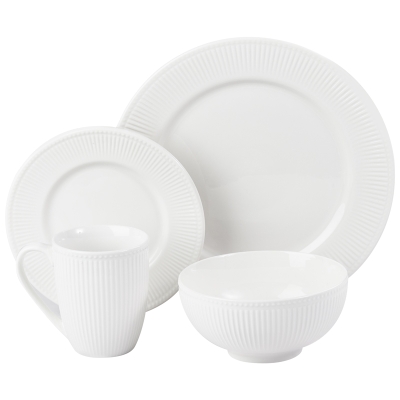 Set de Vajillas Pillar Blanca 16 Piezas
