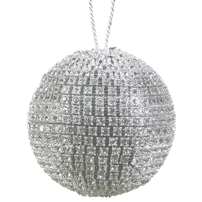 Bola Plástica Plateada 4 Pulgadas