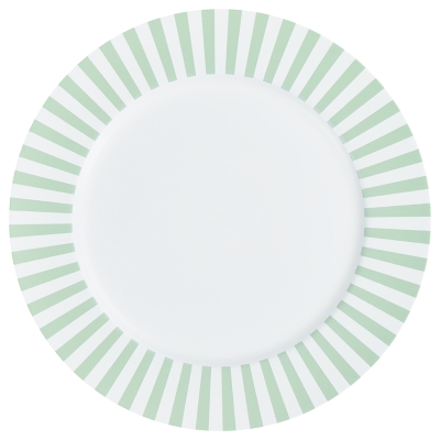 Plato Base Plástico Borde Verde 13"