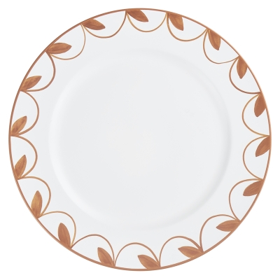 Plato Base Plástico Ramas Naranjas 13"