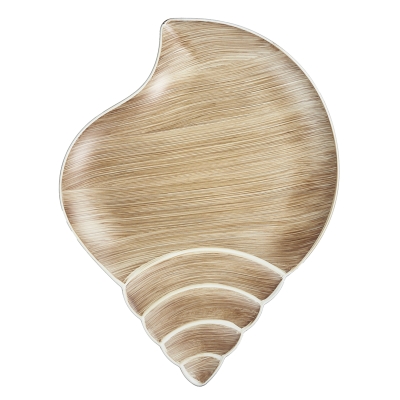 Plato Base Plástico Caracol Marrón 13"