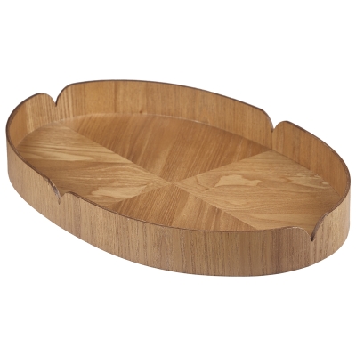 Bandeja Decorativa Madera Negra 19x12"
