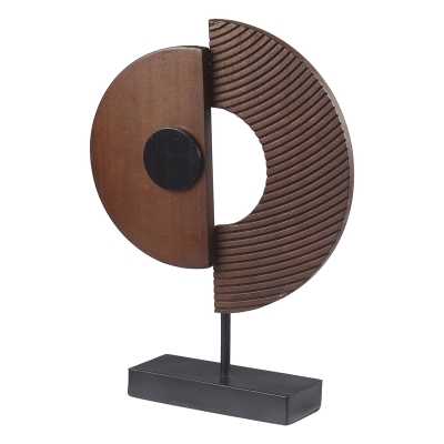 Figura Decorativa Semicirculo Madera 9x13"