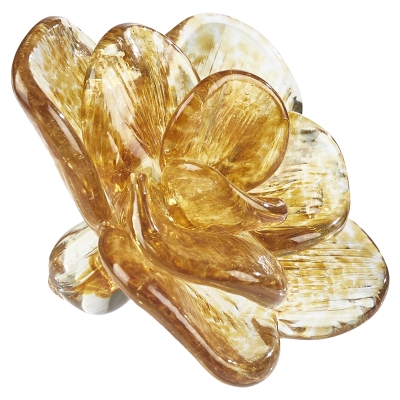 Figura Flor Island Vidrio Amarillo 6x3"