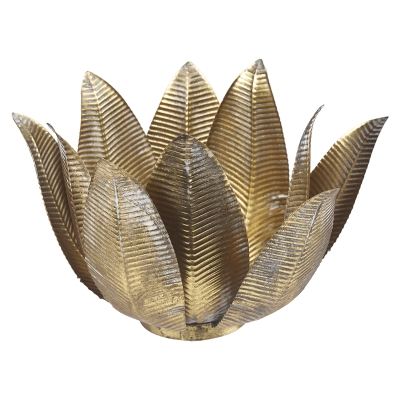Portavotiva Island Flor Metal Bronce 15x11"
