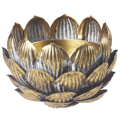 Portavotiva Island Alcachofa Metal Bronce 4x3"