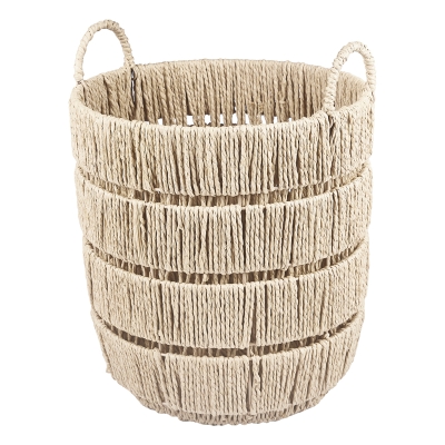 Canasta Redonda Laurent Fibra Natural 14x15 Pulgadas