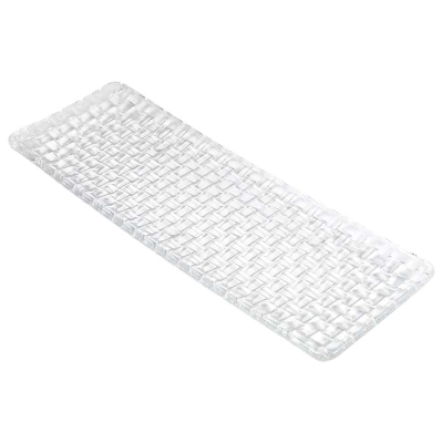 Fuente Rectangular Bossa Vidrio 12x1 Pulgadas
