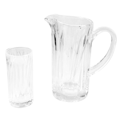 Jarra con Vasos Flame Vidrio 4 Piezas