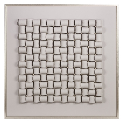Saxon Cuadro Gris Plateado 39x39 Pulgadas