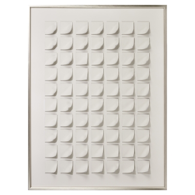 Ember Cuadro Marfil Plateado 35x47 Pulgadas