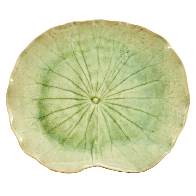 Plato Llano Lotus Cerámica Verde