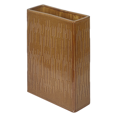 Macetero Cerámica Marrón 11x5x14"