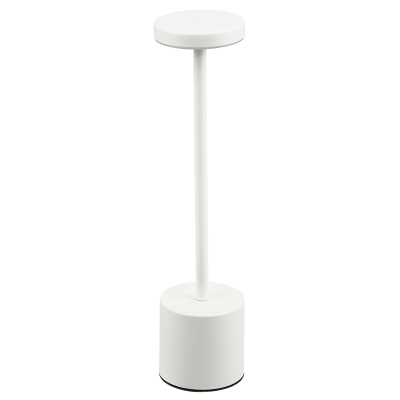 Lámpara de Mesa Recargable Clement Blanca 3x13"