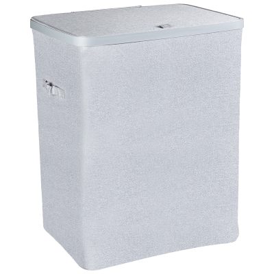 Hamper de Lavandería 2 Divisiones Gris 100 L
