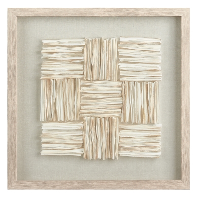 Laurel Cuadro Madera Vidrio 20x20"