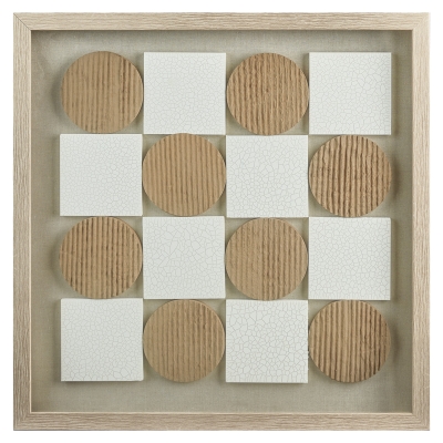 Keaton Cuadro Madera Vidrio 24x24"