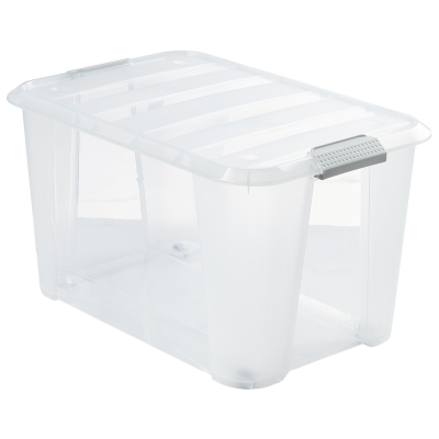 Caja con Clip Plástica Transparente 52 L