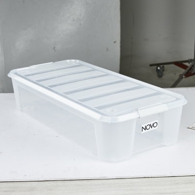 Caja Plástica con Ruedas Gris 35 L